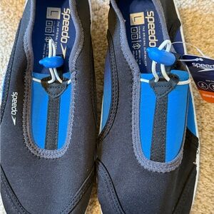 Speedo Kids Swim Shoes - Black and Blue